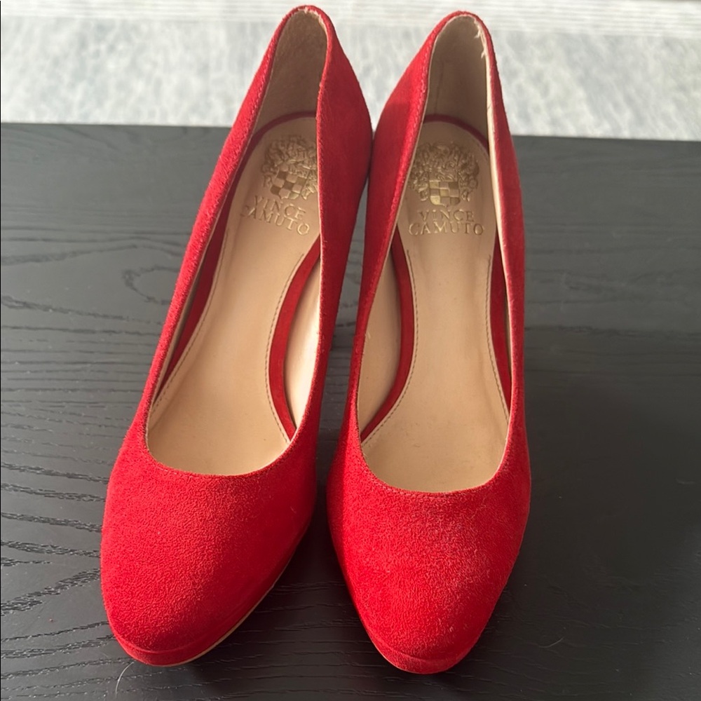 Vince Camuto Red Heeled Shoes for Elegant Style